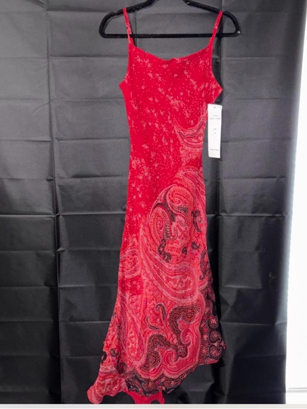 NOLITA Red paisley maxi dress with corset back